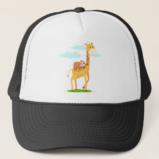 Giraffe Sloth Funny Gift For Kids Trucker Hat