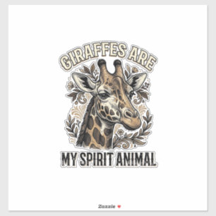 Giraffe Spirit Animal Vintage Engraving Shirt Desi