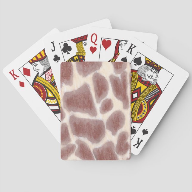 Giraffe Spots Pattern Playing Cards (Back)