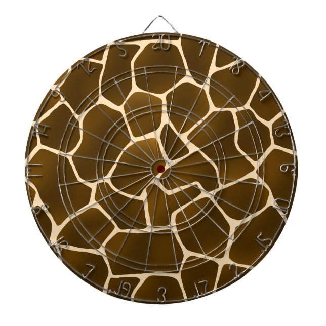 Giraffe Spots Wild Safari Animal Skin Print Dartboard (Front)