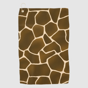 Giraffe Spots Wild Safari Animal Skin Print Golf Towel