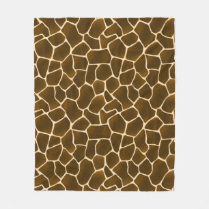 Giraffe Spots Wild Safari Style Animal Skin Fleece Blanket