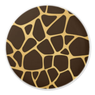 Giraffe Spotted Background Ceramic Knob