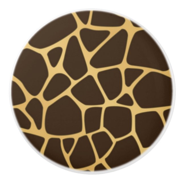 Giraffe Spotted Background Ceramic Knob (Front)