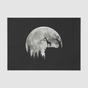 Giraffe Stand On Mountain Spooky Halloween Moon Tissue Paper