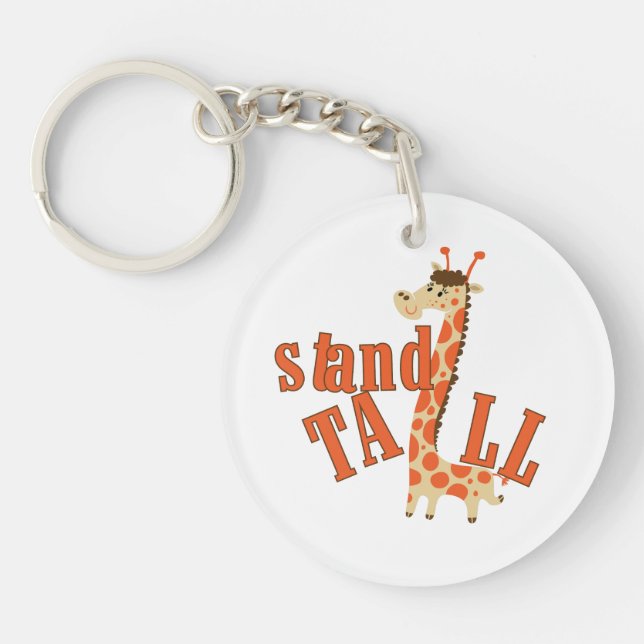 Giraffe Stand Tall Key Ring (Front)