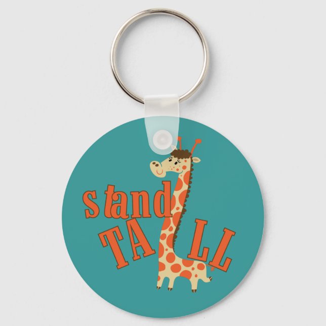 Giraffe Stand Tall Key Ring (Front)