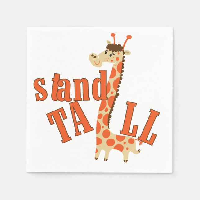 Giraffe Stand Tall Napkin (Front)