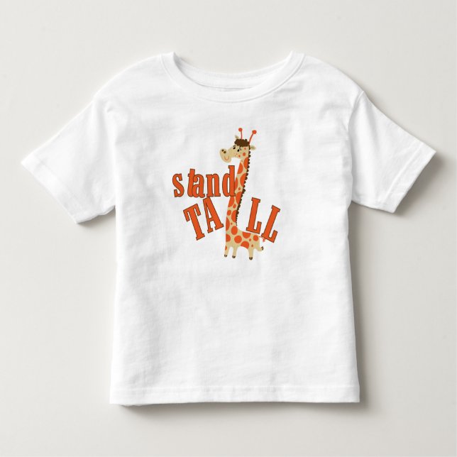 Giraffe Stand Tall Toddler T-Shirt (Front)
