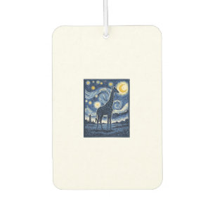 Giraffe Starry Night Vintage Car Air Freshener