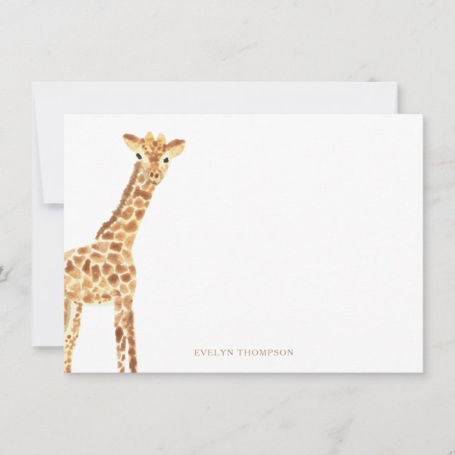 Giraffe Stationery Card (Front)