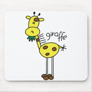 Giraffe Stick Figure Mousepad