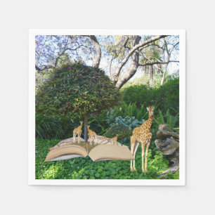 Giraffe Story Book Time, Napkin