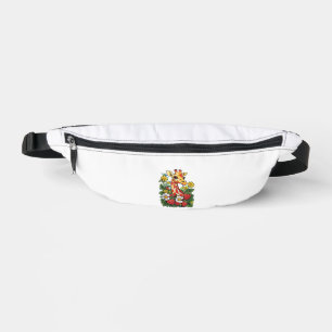 Giraffe Strawberries and Flowers Graphic Cute Gira Bum Bags