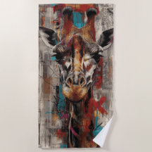Giraffe Street Art Portrait