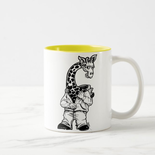 Giraffe-Suit Two-Tone Coffee Mug (Right)
