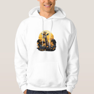 Giraffe Sunset Floral Animal Art Savanna Nature Wi Hoodie