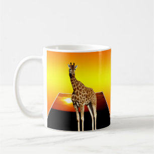 Giraffe Sunshine Popout  Art, Coffee Mug
