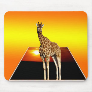 Giraffe Sunshine Popout Art, Mouse Pad