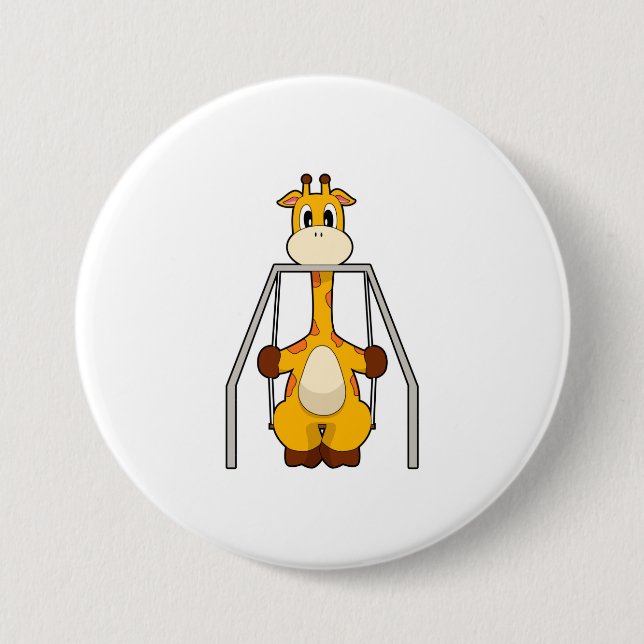 Giraffe Swing 7.5 Cm Round Badge (Front)