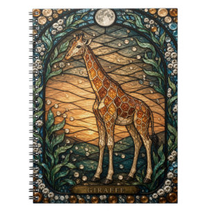 Giraffe Tall Savanna Illumina Stained Glass Notebook