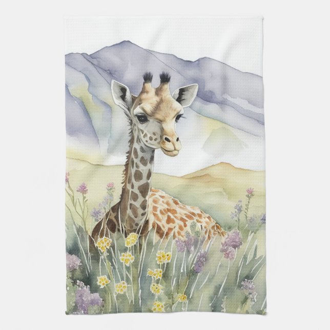 Giraffe  tea towel (Vertical)