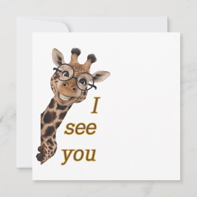 Giraffe.Text.I see you Card (Front)