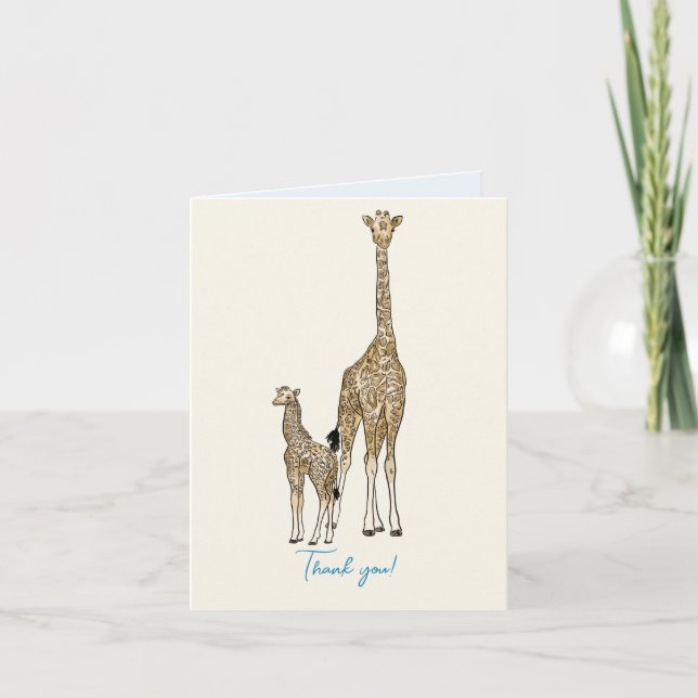 giraffe  thank you card (Front)