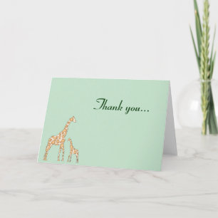 Giraffe Thank you - Green Card