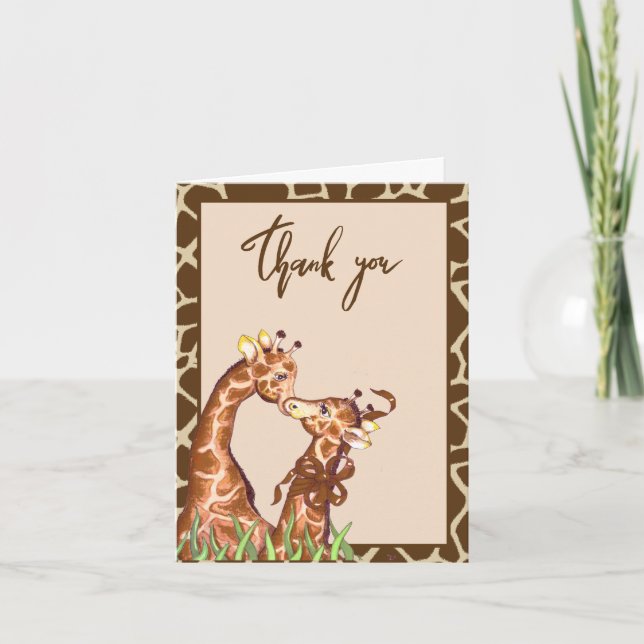 Giraffe Thank You Note (Front)