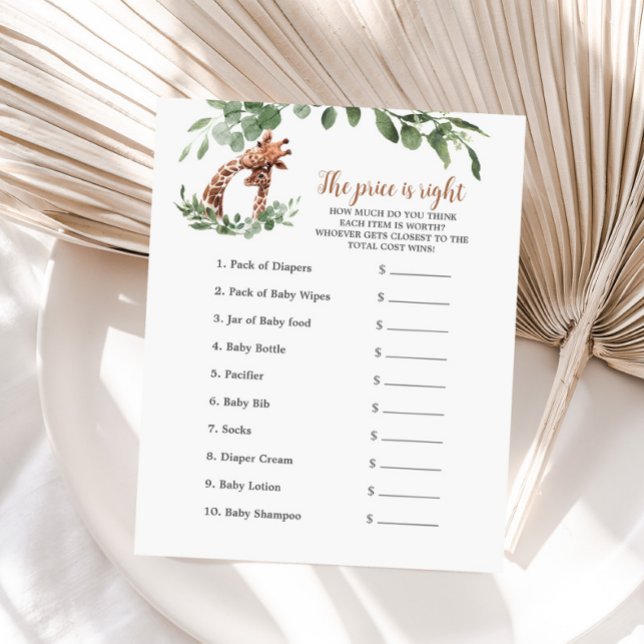 Giraffe The price is right game (Creator Uploaded)