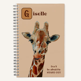 Giraffe the Safari Tier Aquarell Notebook