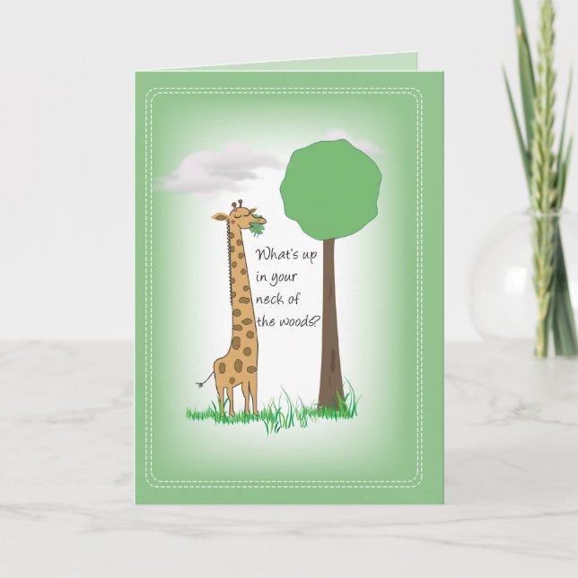 Giraffe Thinking of You Card (Front)