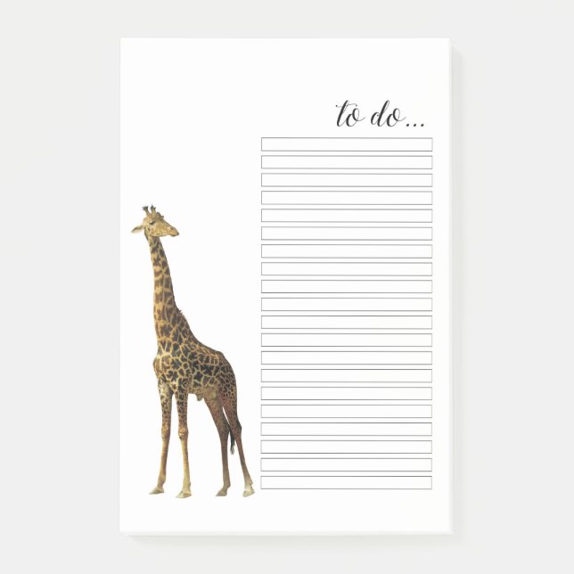 Giraffe To Do List Post-it® Notes (Front)