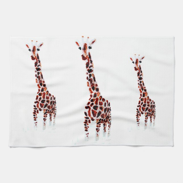 Giraffe Towel Wildlife Art (Horizontal)