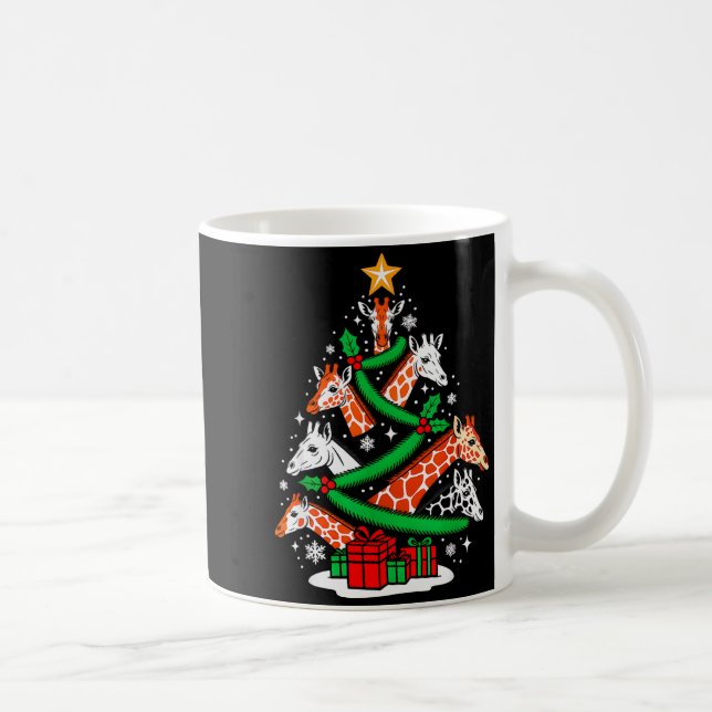 Giraffe Tree Christmas Giraffe Lover Xmas Squad Me Coffee Mug (Right)