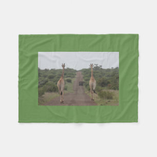 Giraffe Twins Cute Personalise Destiny Destiny'S Fleece Blanket