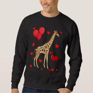 Giraffe Valentine s Day heart Animals Sweatshirt