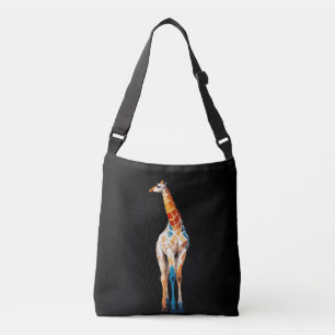 Giraffe Vector Art with Vibrant Colours Crossbody Bag