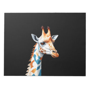 Giraffe Vector Art with Vibrant Colours Notepad