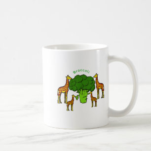 Giraffe Vegetarian Family Eating Broccoli T Shirt  Coffee Mug