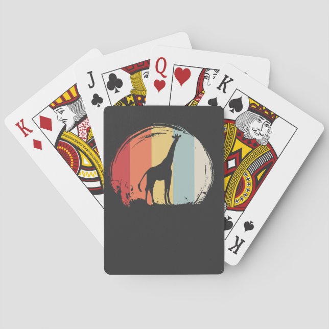 Giraffe Vintage Playing Cards (Back)