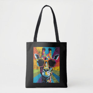 Giraffe Vintage Sunglasses Funny African Animal Tote Bag