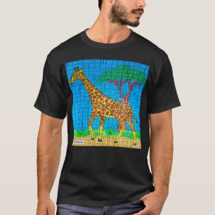 Giraffe (vivid) - Men's Dark T-Shirt