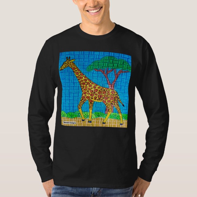 Giraffe (vivid) - Men's Long Sleeve Shirt (Front)