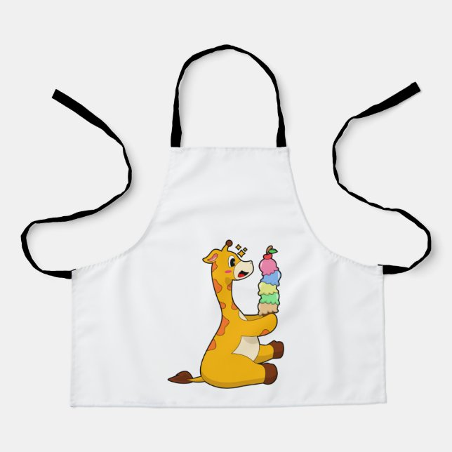 Giraffe Waffle ice cream Apron (Front)