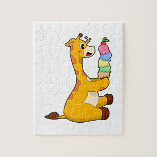 Giraffe Waffle ice cream Jigsaw Puzzle