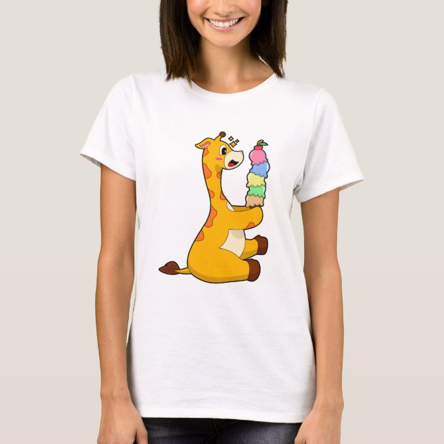 Giraffe Waffle ice cream T-Shirt (Front)