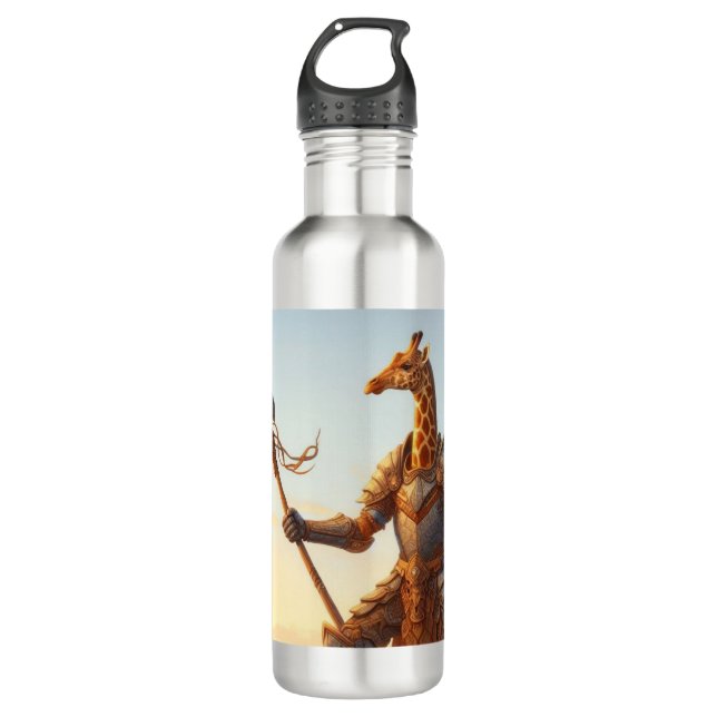 Giraffe warrior 710 ml water bottle (Front)