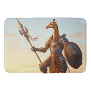 Giraffe warrior bath mat
